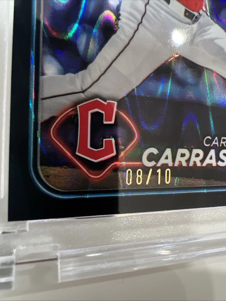 Serie Actualización Cromo Topps 2024 - Carlos Carrasco #USC4 RayWave Refractor/10 Foto 4 de 4