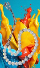Gebetskette Islam🌀Tesbih Gebetskette mit 33 Opal Perlen Tasbih Misbaha Zikir 