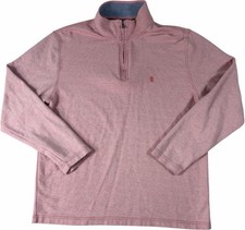 IZOD Advantage Performance Quarter Zip Pullover Mens Large Pink Stretch