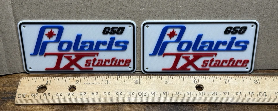 Винтажный Polaris Starfire снегоход Custom 3D туннель капот эмблема 340 440 650 - Изображение 4 из 4