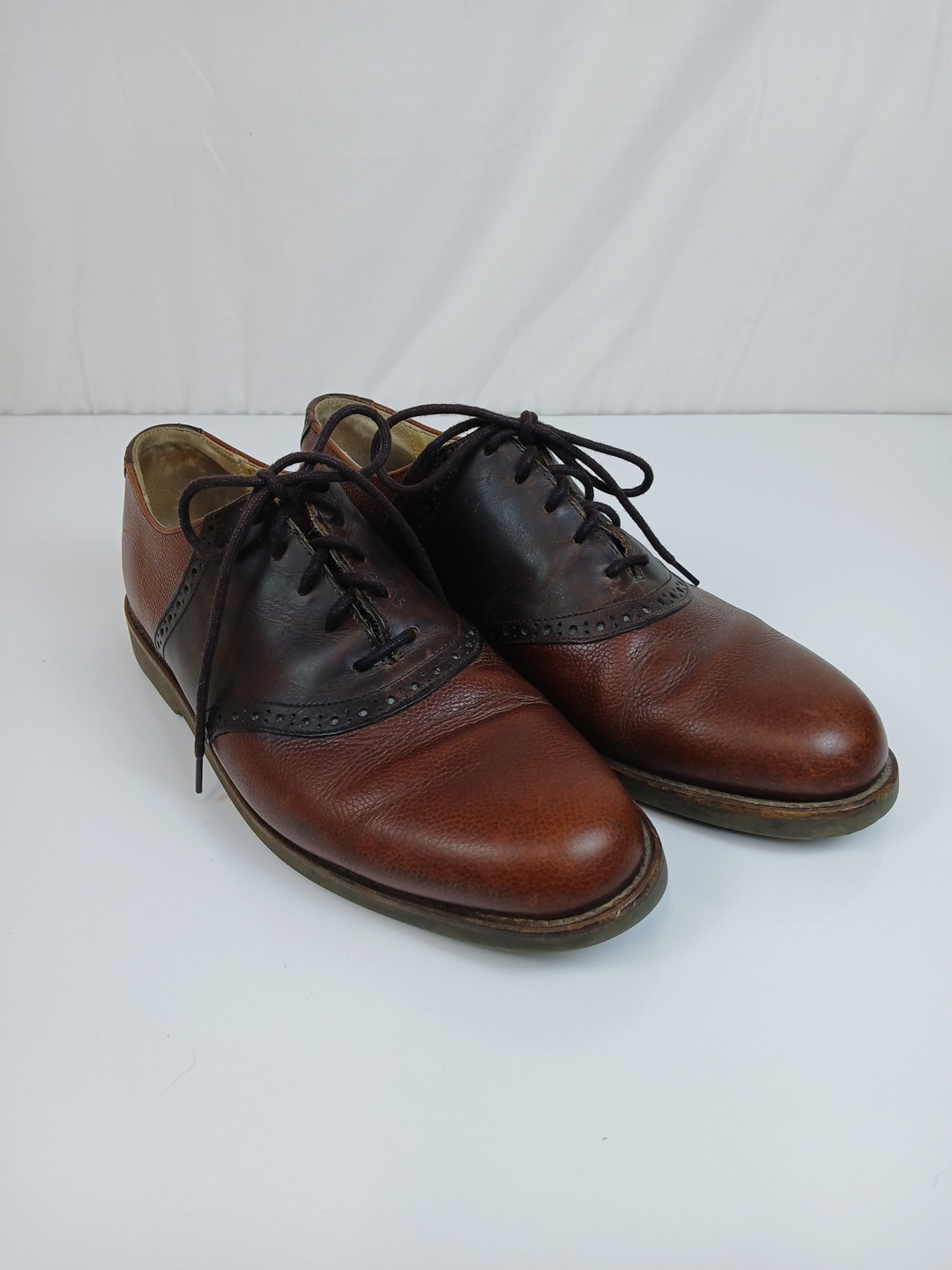 SAOLA Scarpe uomo Cole Haan G2 taglia 10 D stringate pelle Oxford marrone bicolore