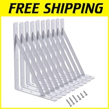 600lb Load Capacity Shelf Brackets, Set of 10
