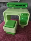 Vintage Mattel Barbie Furniture-Lime Green Desk and Seat Dream House