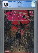 SILK #1 MT 9.8 CGC WHITE PAGES THOMPSON COVER LEE ART JOHNSON COVER