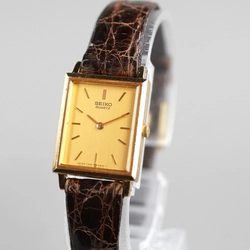 SEIKO 1984 Vintage Quartz 7320-5560 Women's Watch Gold 18mm New Battery