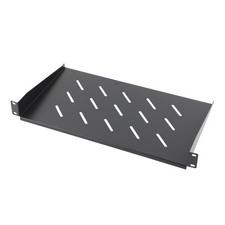 1/2Pcs 19" Rack Mount Fixed Rack Server Shelf 1U Vented Rack Mount Tray