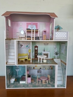 KidKraft Pink Wooden Dollhouse Play House Furniture Accessories Disassembled (M)