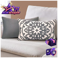 Kissenbezug 30X50Cm Grau Samt Soft Cosy Mandala Muster Deko Zierkissen