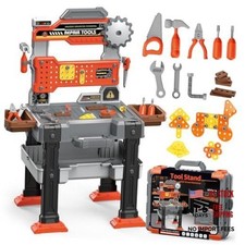 Kids Tool Bench Set 154PCS Construction Workbench Ages 3-8 Pretend Play