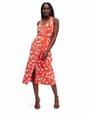 Diane Von Furstenberg X Target Collared Sleeveless Cherry Sweater Wrap Dress M