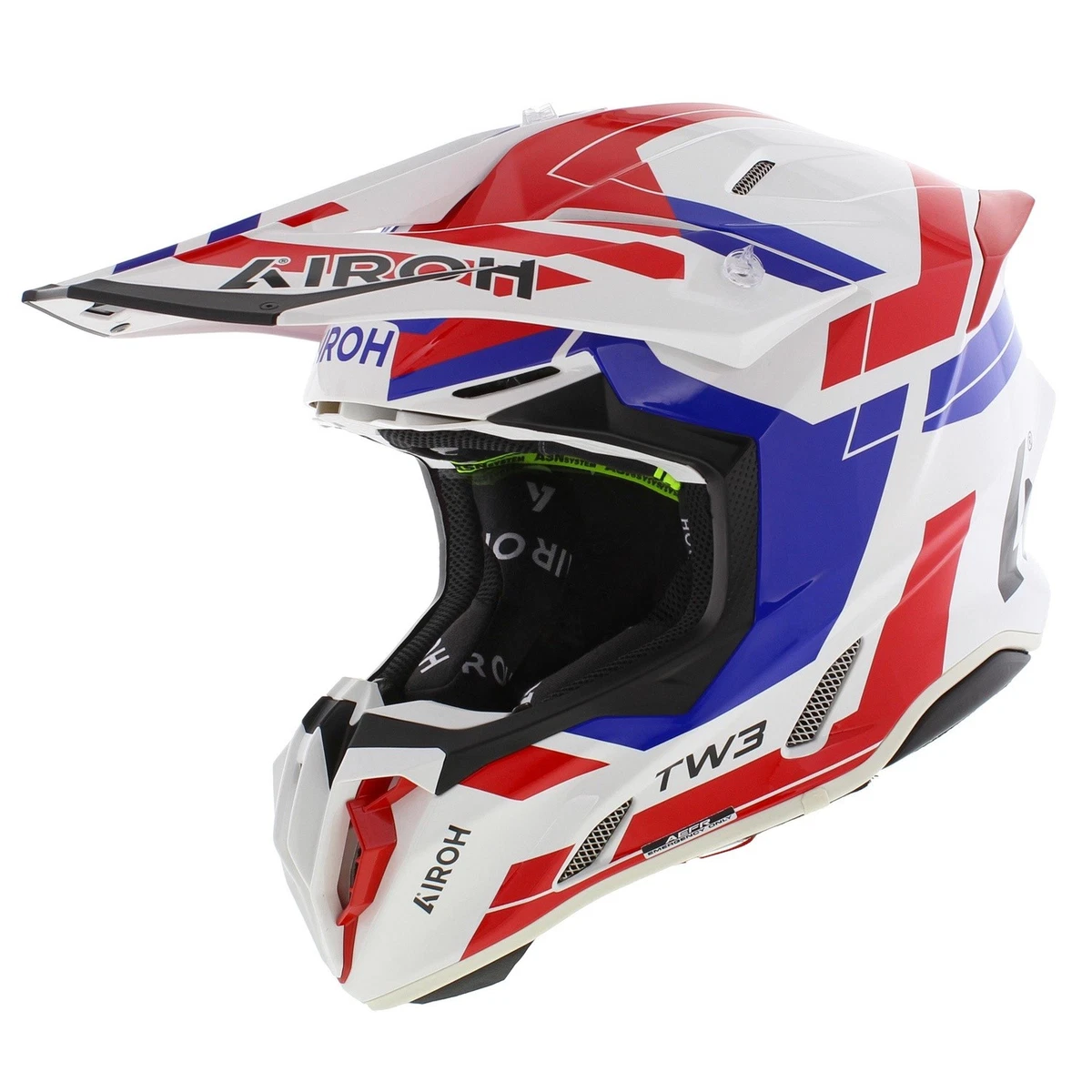 Airoh Twist 3.0 MX Helmet Dynasty Gloss White Blue Red | eBay