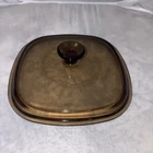 Square Pyrex Replacement Lid Amber Brown 34 A9C ￼Lid Only