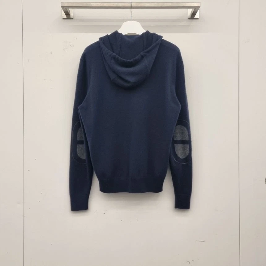 HERMÈS Hermes giacca in cashmere con cappuccio e zip HEB012056 124531113