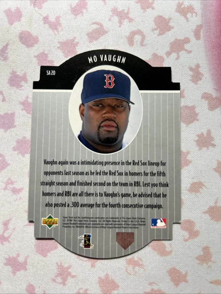MO VAUGHN, 1997 UPPER DECK STAR ATTRACTIONS DIE CUT #SA20, RED SOX - Image 2 of 2