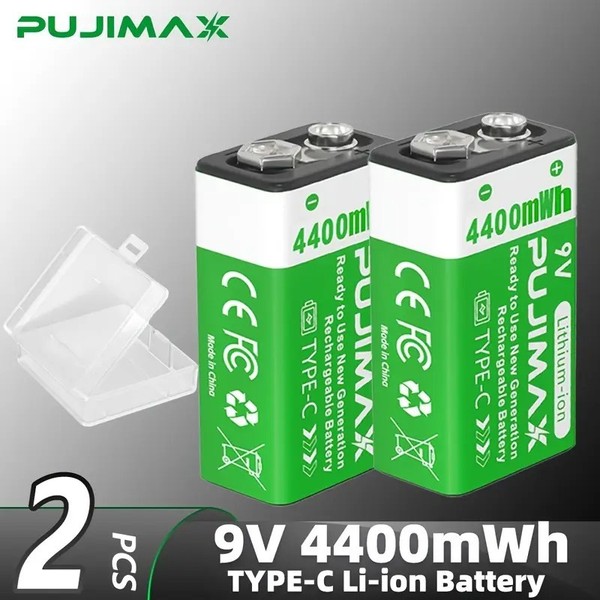 4x baterías de iones de Litio recargables de 9V