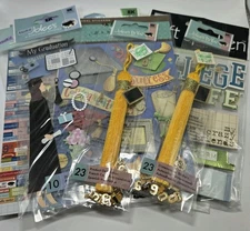 Lot Of 9 Graduation Graduation School Stickers Dimensional Flat Embellishments 