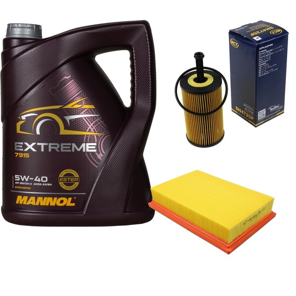 SCT Inspektionspaket 5L Mannol Extreme 5W-40 FüR Peugeot 307 1.6 16V 1.4-image