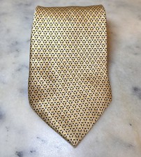 Dover Arrow 100% Silk Yellow Geometric Tie Made In USA