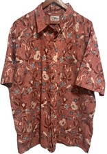 REYN SPOONER Red Shirt Mens 2XL Floral Hawaiian Aloha