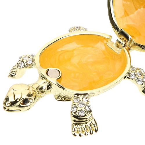  Tartaruga in metallo ornamenti Miss contenitore portagioie portagioie - Foto 7 di 12