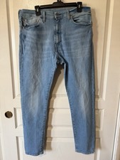 LEVIS 512 Slim Fit Taper Jeans Men  s 36 X 32 Light Blue Denim