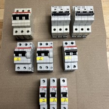 (LOT OF 9) Of ABB Breakers—P/N and size listed below