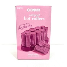 Conair Compact Hot Rollers 10 Piece Travel Hair Setter Pink HS54ALD Dual Voltage