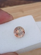 Round Faceted Cut Natural Oregon Sunstone Bi-Color 1.95 CtSize 8.20 MM 