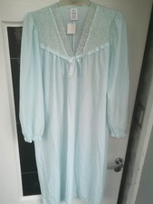 Bnwt Littlewoods Vintage Long Blue/green Lace Night Dress Nightie Size 14 16