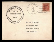 DR WHO 1929 FDC FALLEN TIMBERS BATTLE ANIV CACHET WATERVILLE OH w19634