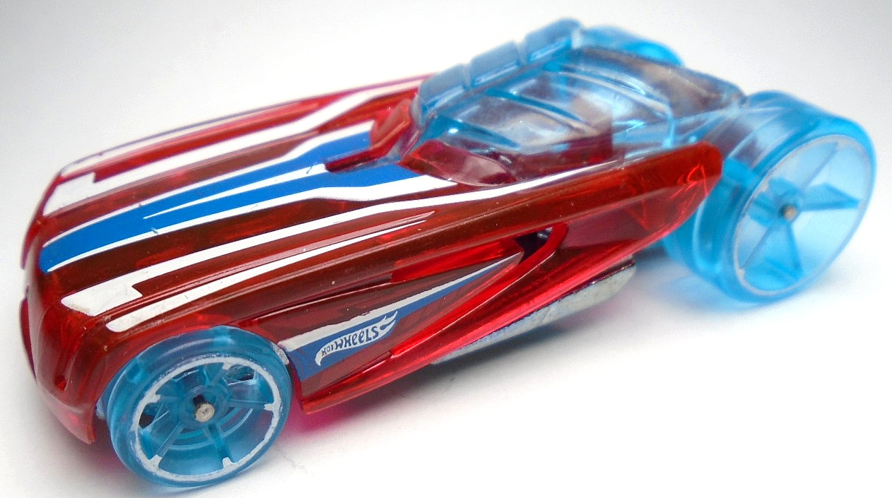 2013 HOT WHEELS RACING PHARODOX RED 1:64 DIECAST 2 3/4" RACE CAR W/ BLUE & WHITE