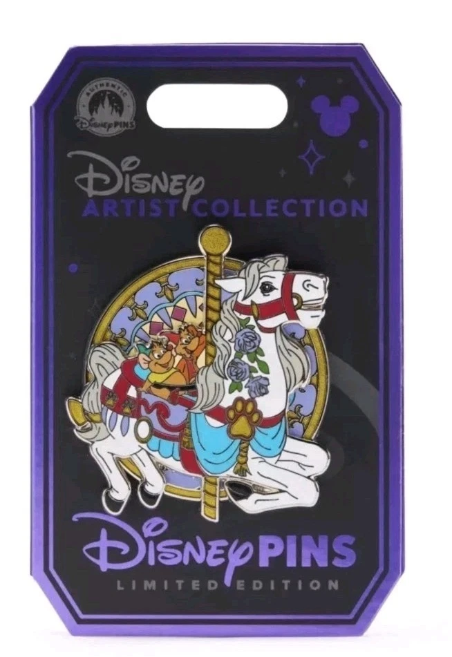 NWT!! Disney Artist Collection Cinderella Jaq & Gus on Carrousel Horse| LE Pin