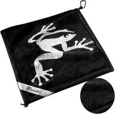 Amphibian 2-In-1 Golf Towel with Wet and Dry Technology, Black/Grey, Premium Gol