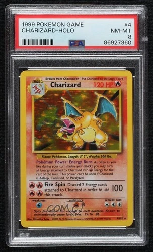 Charizard Holo Pokemon Base Set PSA 8 1999