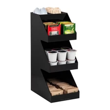 Coffee Tea Utensil and Condiment Station, Countertop Organizer, Coffee Bar,Black