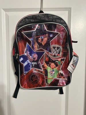 WWE World Wrestling The Raw Power School Backpack Book Bag John Cena NWT