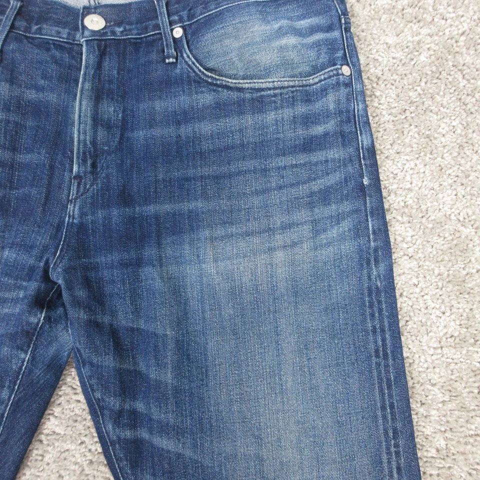 3x1 NYC Jeans Mens 36x34 Blue Slim Straight Faded Whisker Made In USA Denim Pant - Image 4 of 4