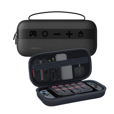 JSAUX Portable Travel Case Mega Carry Case für Nintendo Switch 2 Konsole Schwarz