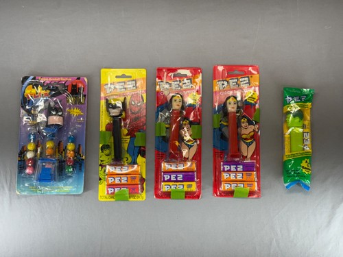 Vintage 90s Super Hero Pez Lot – Wolverine/Wonder Woman/Hulk – Original Packagin