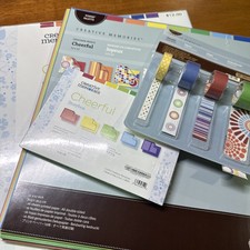 creative memories 12x12 paper set with ribbon, and matching storybox set