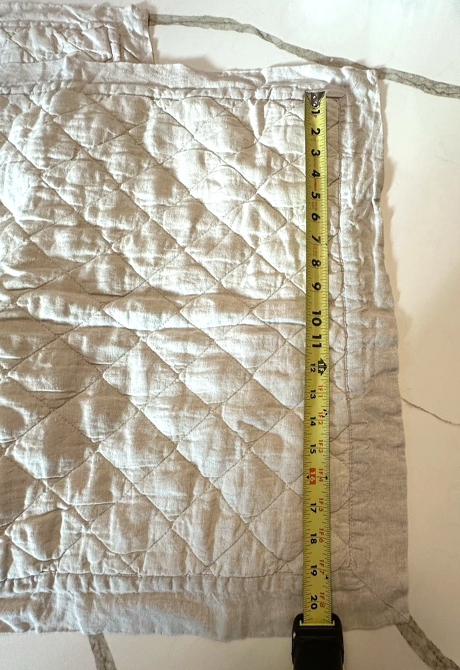 Pottery Barn Belgian Flax Linen Diamond Quilted Standard Pillow Shams - Set of 2 - Image 4 of 4