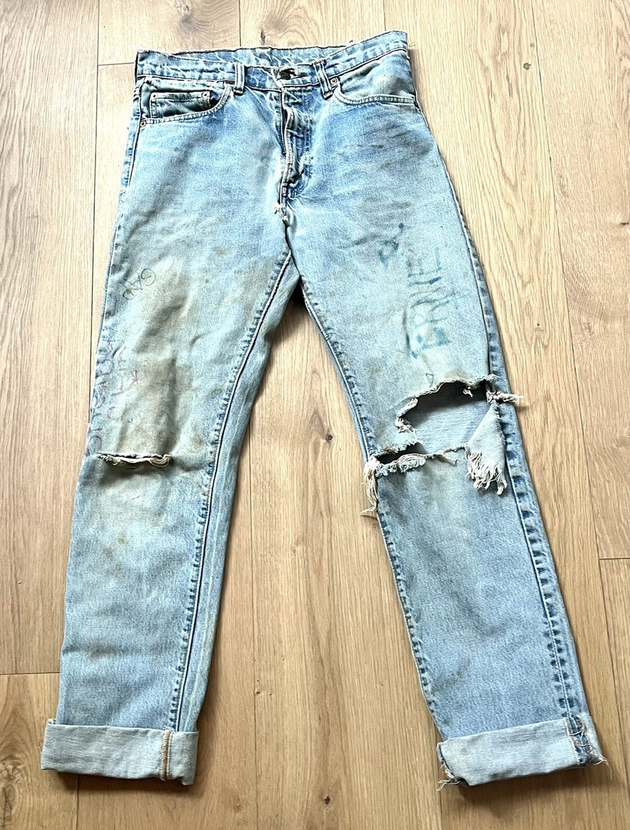Vintage Worn 70s Levis 505 Selvage Edge Denim Jeans Red Tab Vintage Worn 70s Levis 505 Selvage Edge Denim Jeans Red Tab