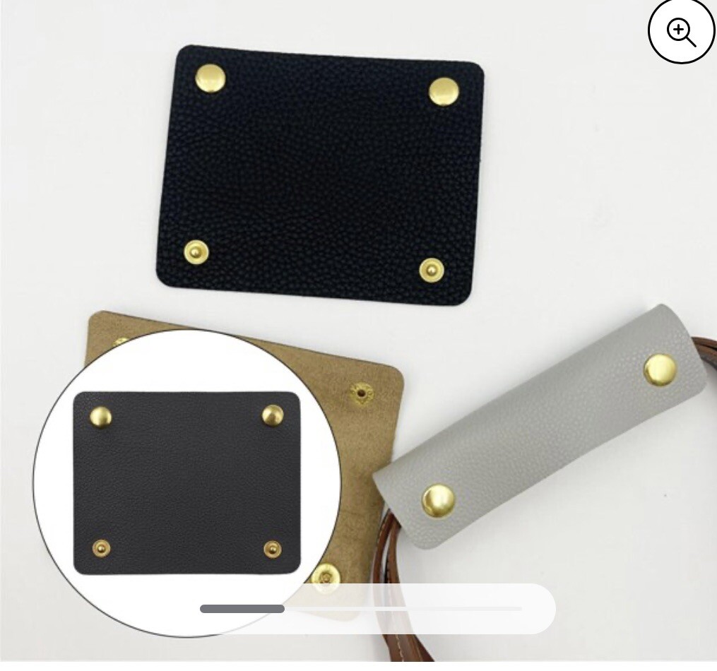 Handbag Grip Sleeve Cover, Shoulder Strap Cover 2pc black-image