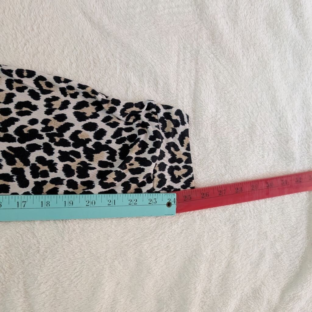 Kate Spade Romper Leopard Print Long Sleeve Jumpsuit - Large thumbnail 6