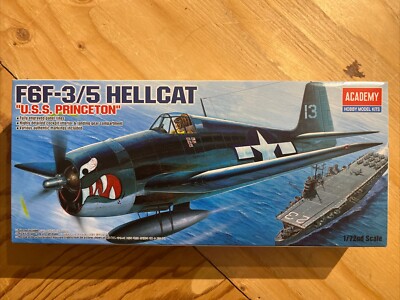 Academy F6F-3/5 Hellcat USS Princeton 1/72 scale model kit #2224 New/open box
