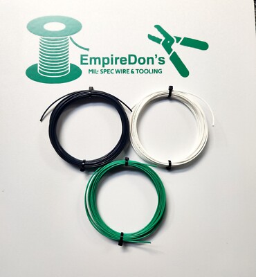 22 AWG Mil-Spec Wire Teflon PTFE  Stranded Silver Plated Copper Kit 45 ft