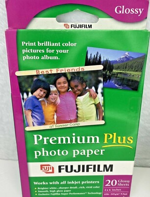 Fujifilm Plus Photo Paper - Inkjet Printer 4x6  80 sheets