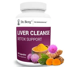 Dr. Berg Liver Cleanse Detox Capsules Milk Thistle Turmeric 60 Ct