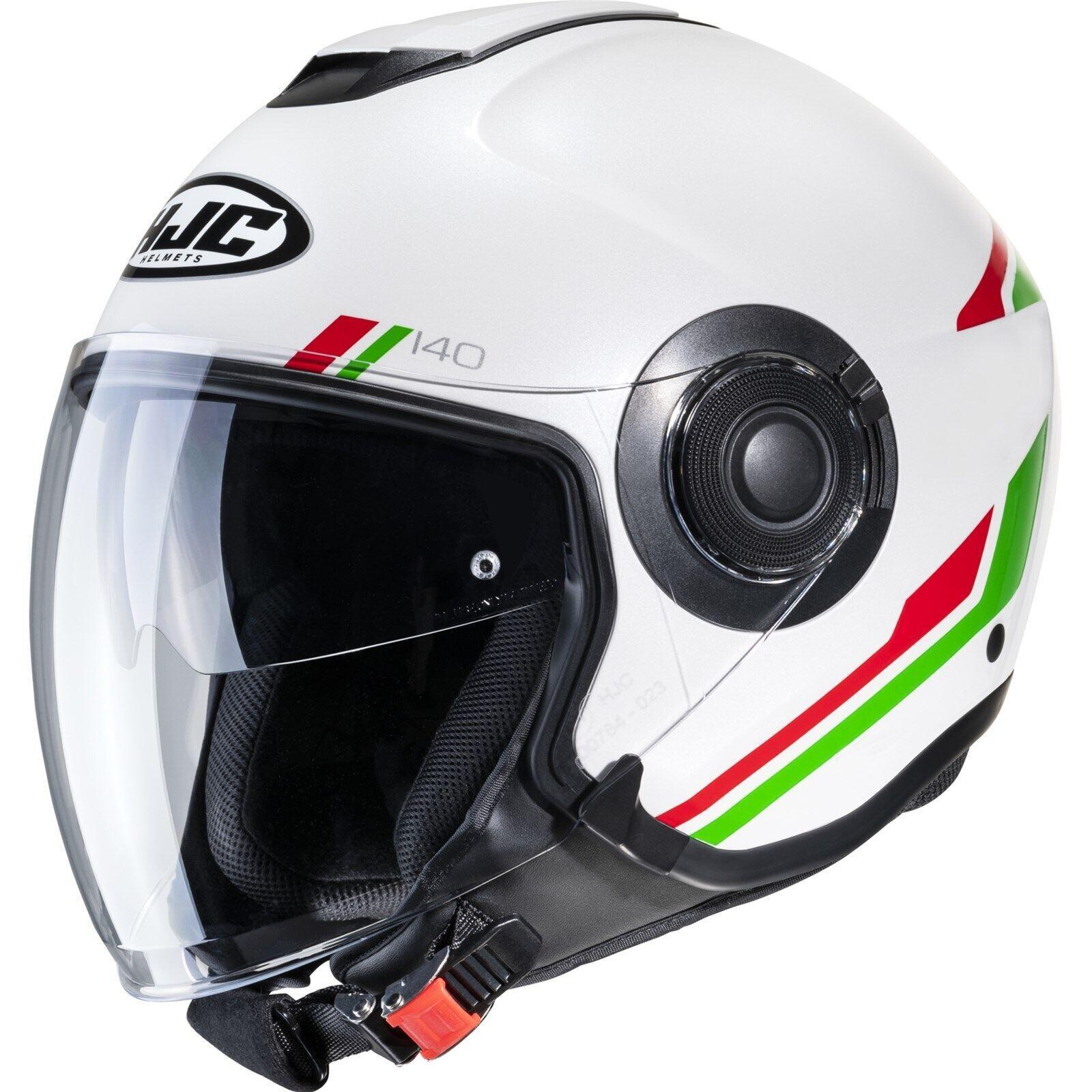 CASCO JET HJC I40 GRAFICA PADDY COLORE MC21 BIANCO ROSSO VERDE TAGLIA M