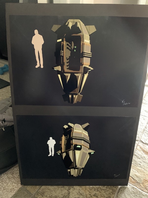 1 of a Kind Original Orville S2 Dual Escape Pod Concept Art Signed By Kit Stolen